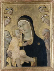 Madonna z Dzieciątkiem z Aniołami i Świętymi, ok.1450 (tempera na drewnie topoli)